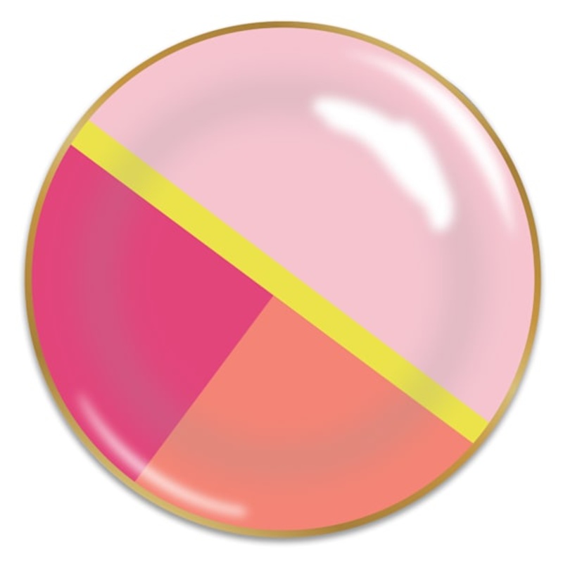 Colorblock Circular Trinket Tray