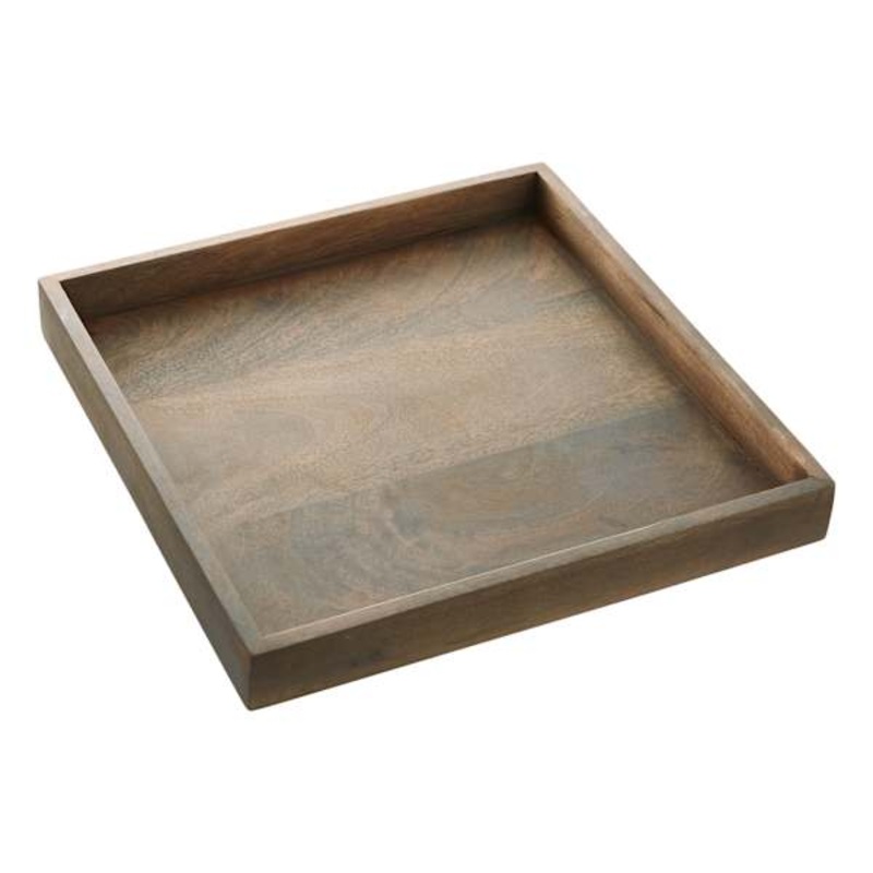 Grey Wood Tray, 12″
