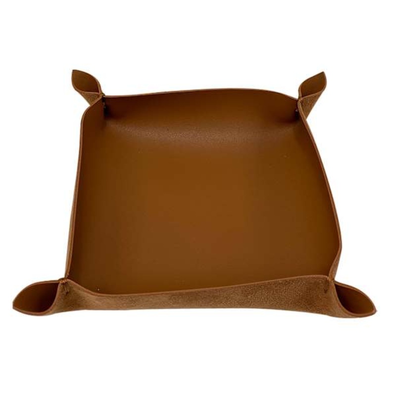 Leather Decorative Tray, 8″