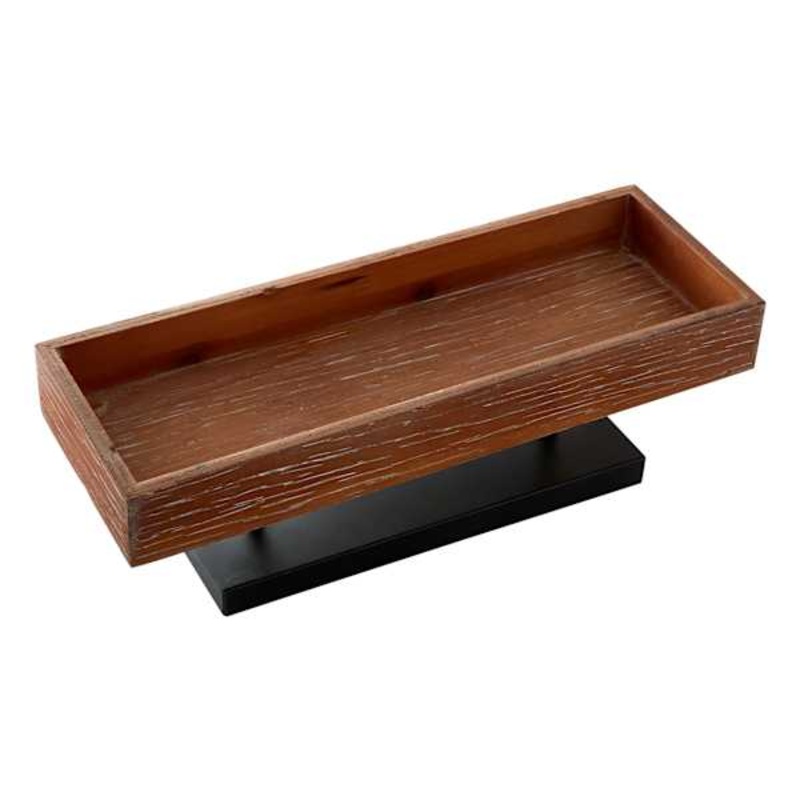 Lifted Wood & Metal Decorative Tray, 16×6