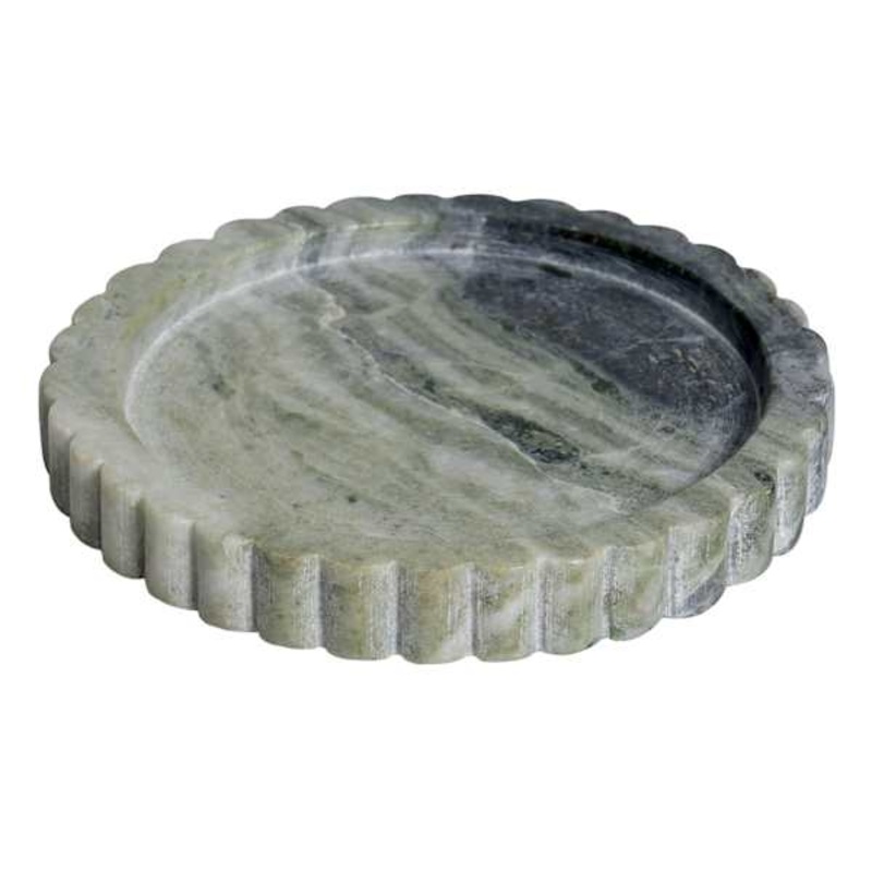 Light Green Swirl Marble Trinket Tray, 5″