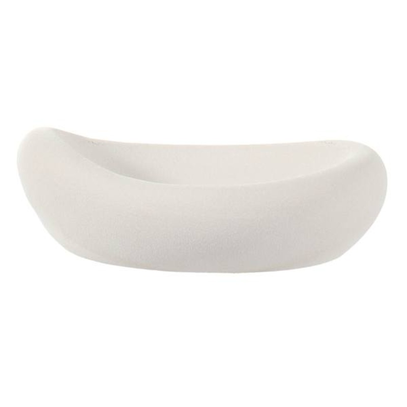 Matte White Textured Ceramic Bowl, 8″
