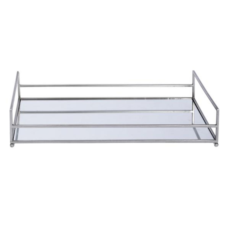 Metal & Mirror Tray, 18″