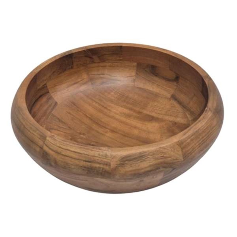 Natural Acacia Wood Bowl, 15″