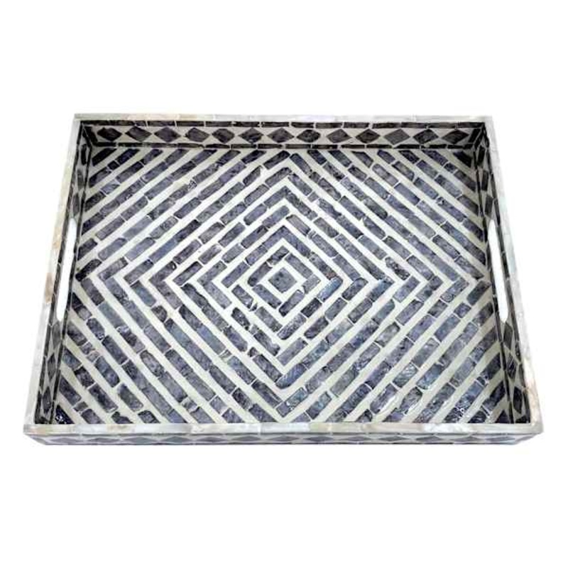 Natural Capiz Decorative Tray, 16×12