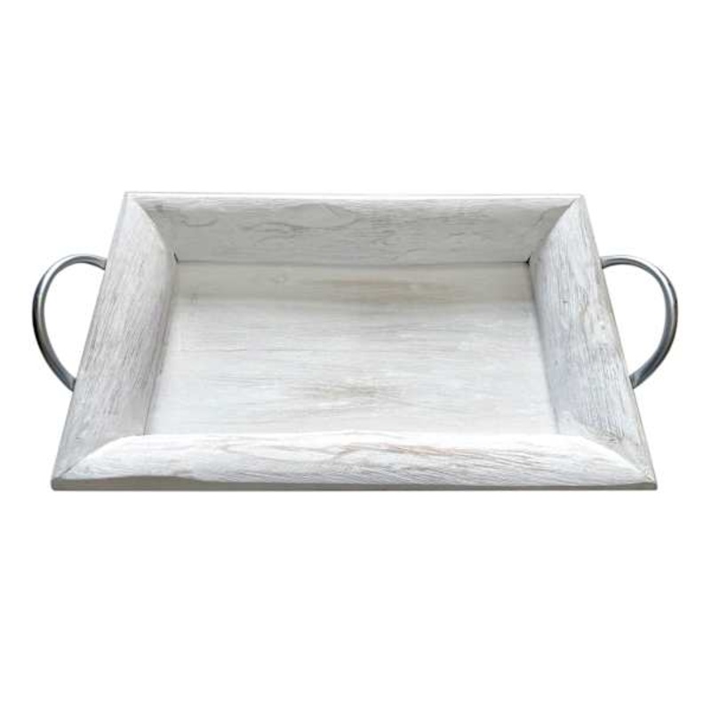 Natural Wood Decorative Tray, 23″