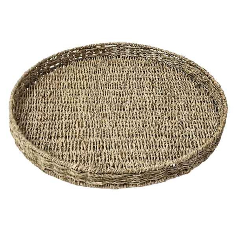 Neutral Paper Woven Tray, 20″