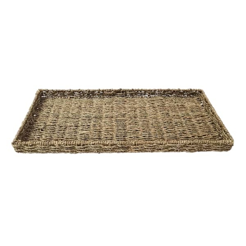 Neutral Woven Decorative Tray, 24×11