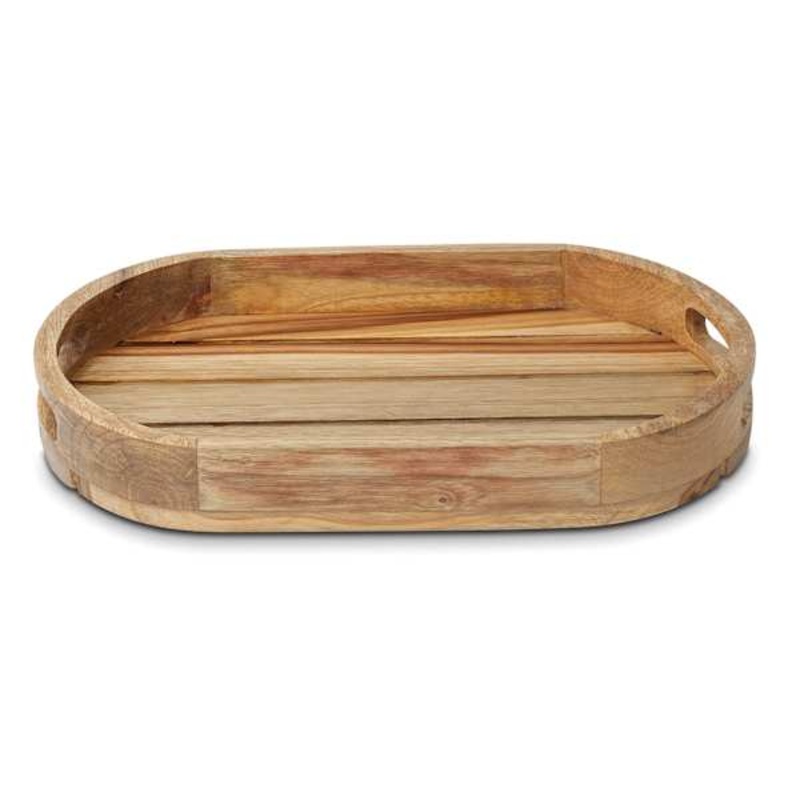 Oval Wood Decorative Tray, 12×8