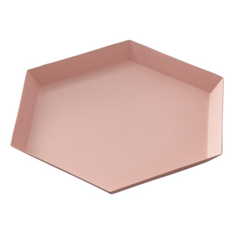 Pink Metal Tray, 8″