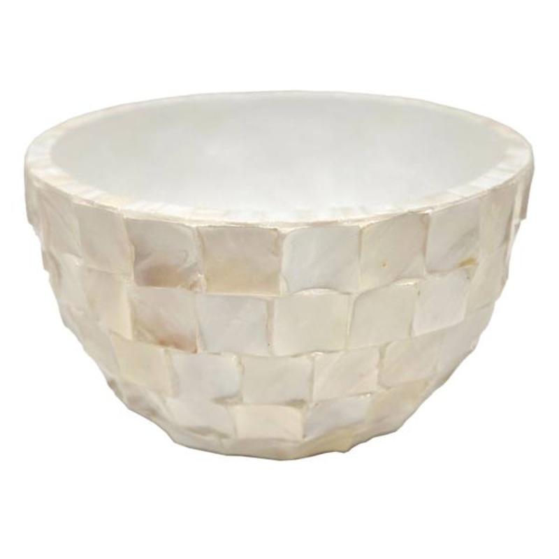 Providence White Mother of Pearl Bowl, 6″