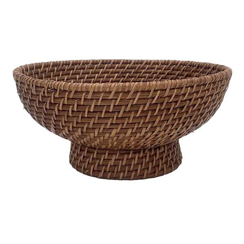 Rattan Wrapped Decorative Bowl, 11.8×5.9