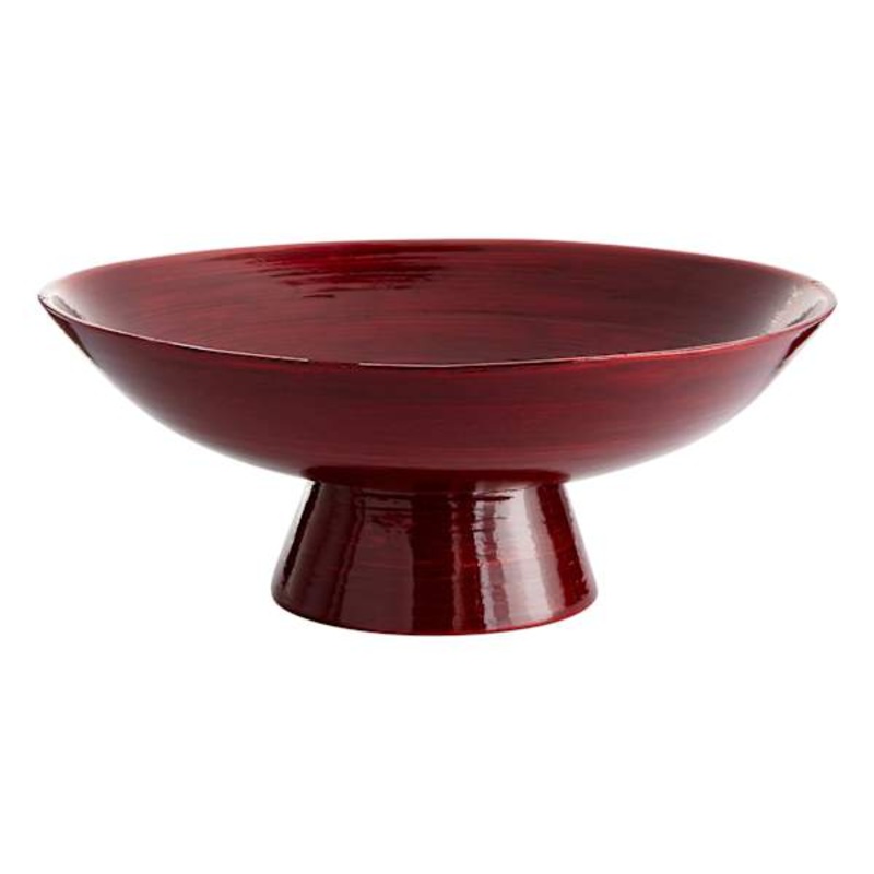 Red Bamboo Bowl, 12×5