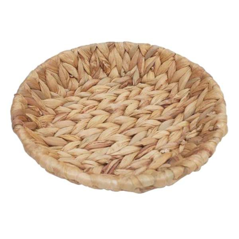 Round Water Hyacinth Tray, 9″