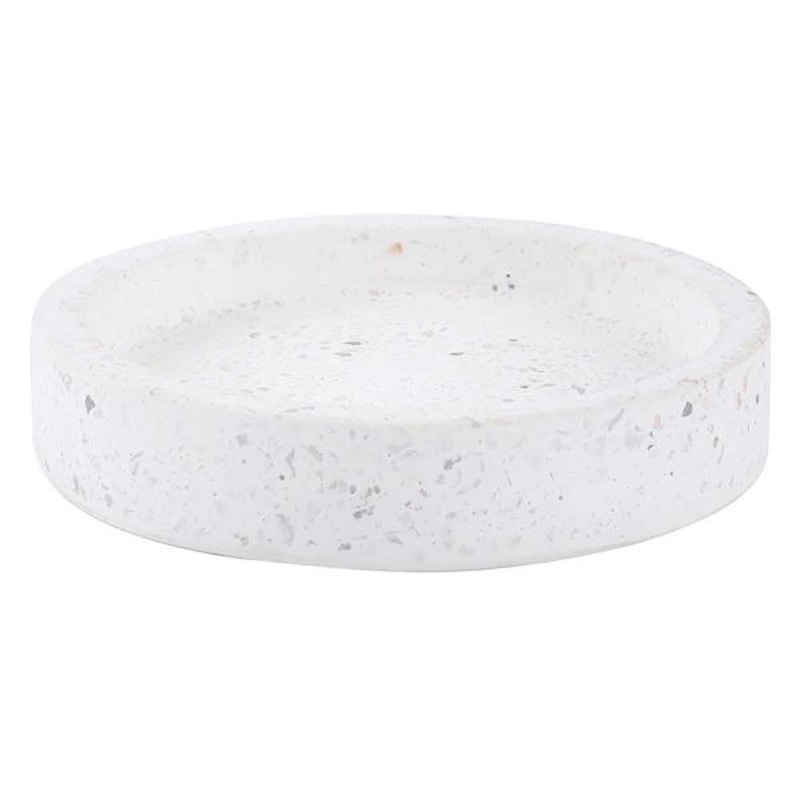 Speckled Circular Marble Trinket Tray, 5″