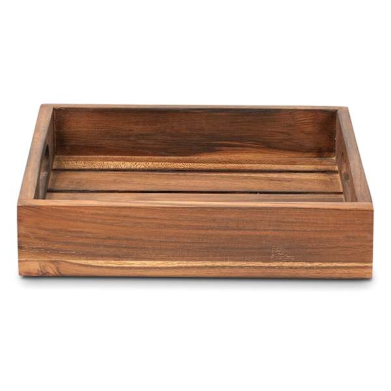 Square Wood Tray, 8″