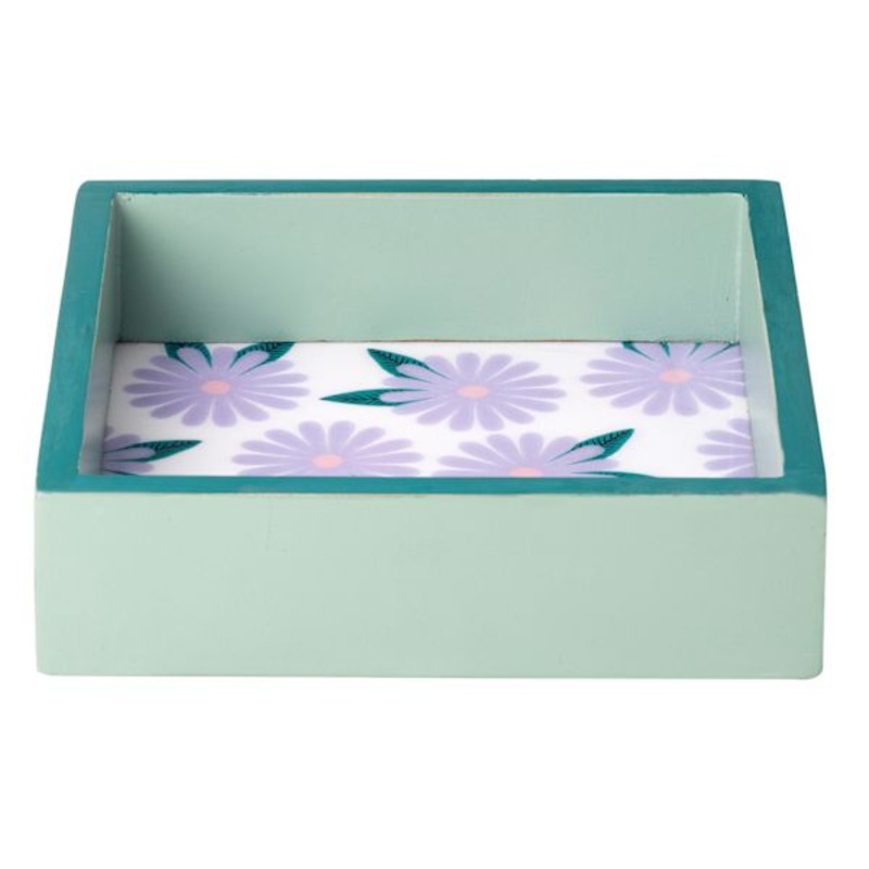Tiny Dreamers Floral Wood Decal Trinket Tray