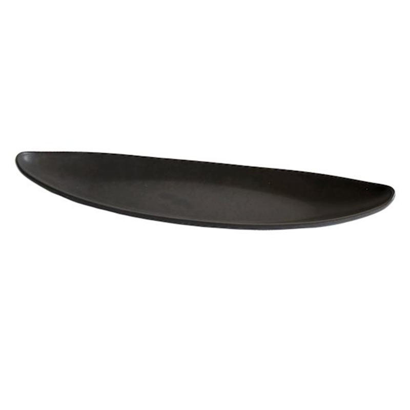 Tracey Boyd Black Wood Boat Tray, 16×5