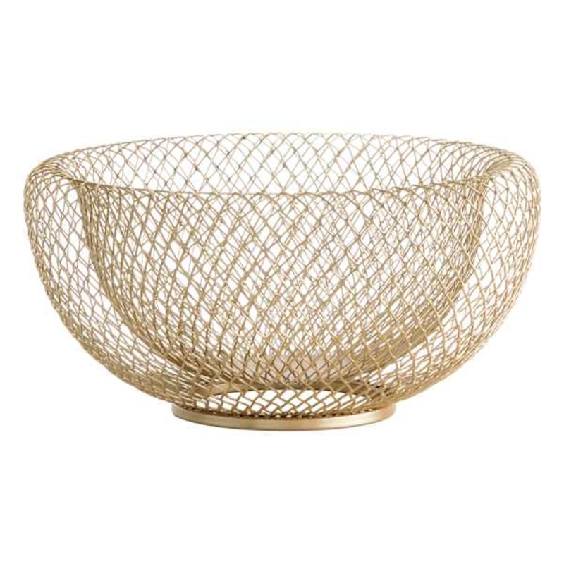 Tracey Boyd Brass Mesh Decorative Bowl, 7.5″