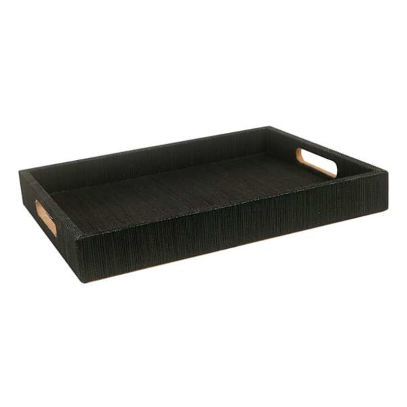 Tracey Boyd Green Woven Tray, 16×12