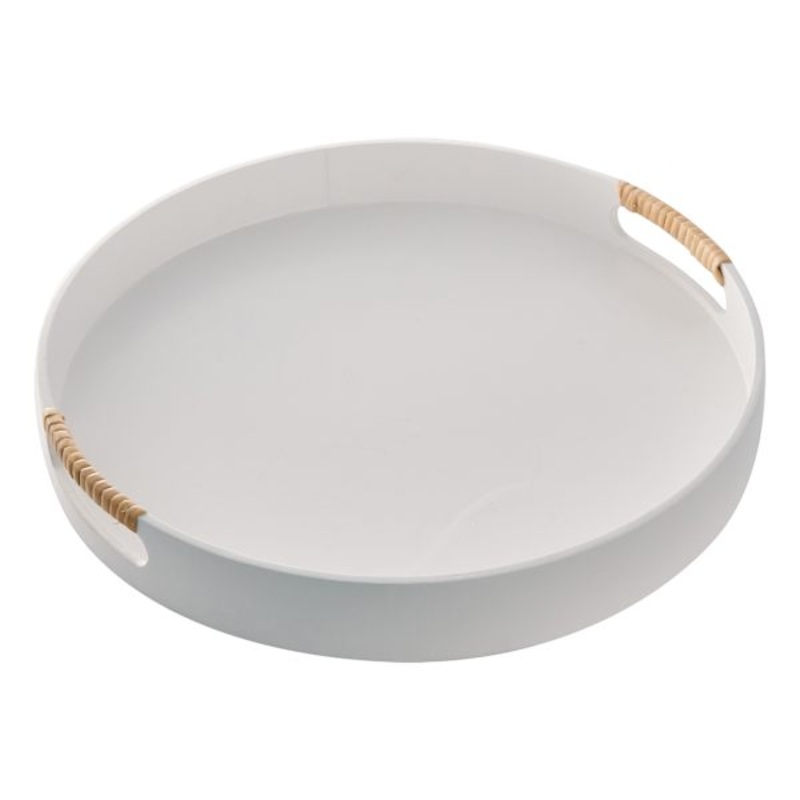 Ty Pennington White Wood Decorative Tray, Large