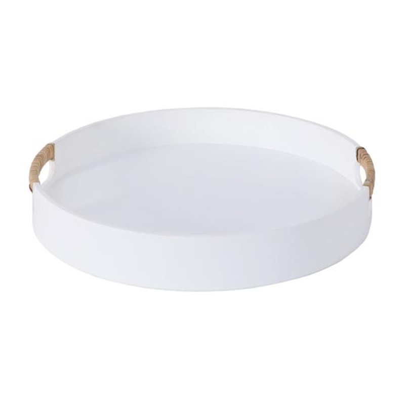 Ty Pennington White Wood Decorative Tray, Small