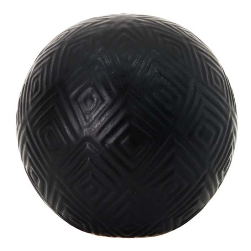 Black Ceramic Decorative Orb, 4″