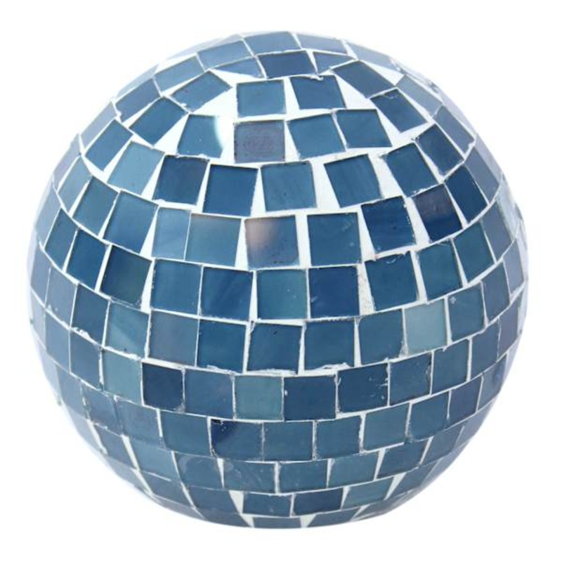 Blue Mosaic Orb, 5″