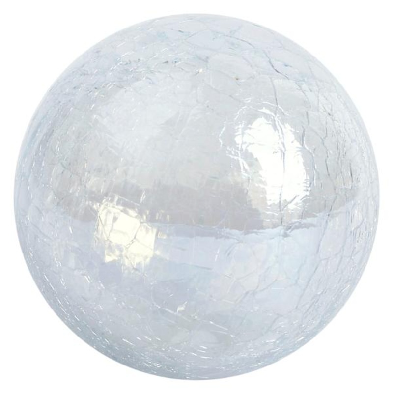 Clear Distressed Glass Ball, 4″