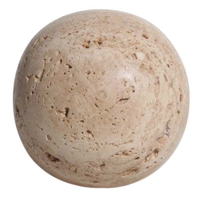 Crosby St. Travertine Orb, 4″