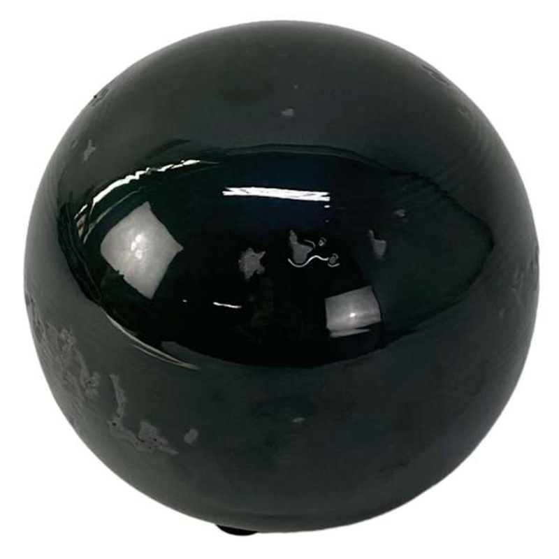 Found & Fable Green Glazed Orb, 4″