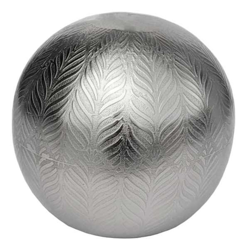 Found & Fable Half Etching Metal Orb with Flat Base, 4″