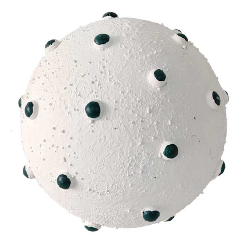 Found & Fable White & Black Decorative Ball, 4″