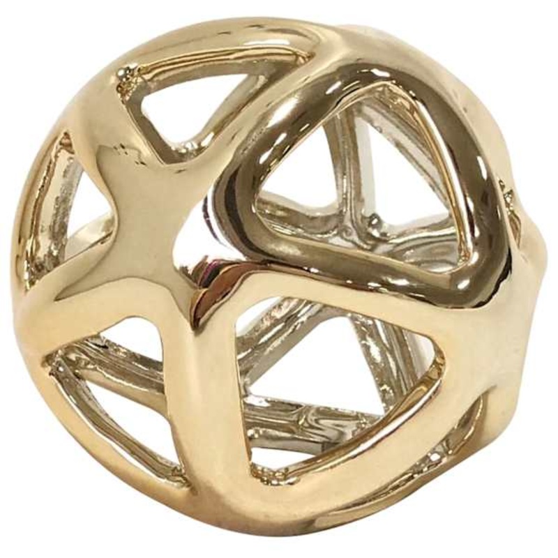 Gold Ceramic Sphere, 3.5″