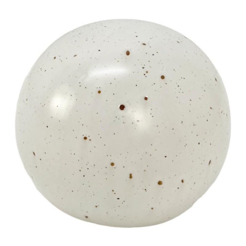 Honeybloom White Speckled Ball, 4″