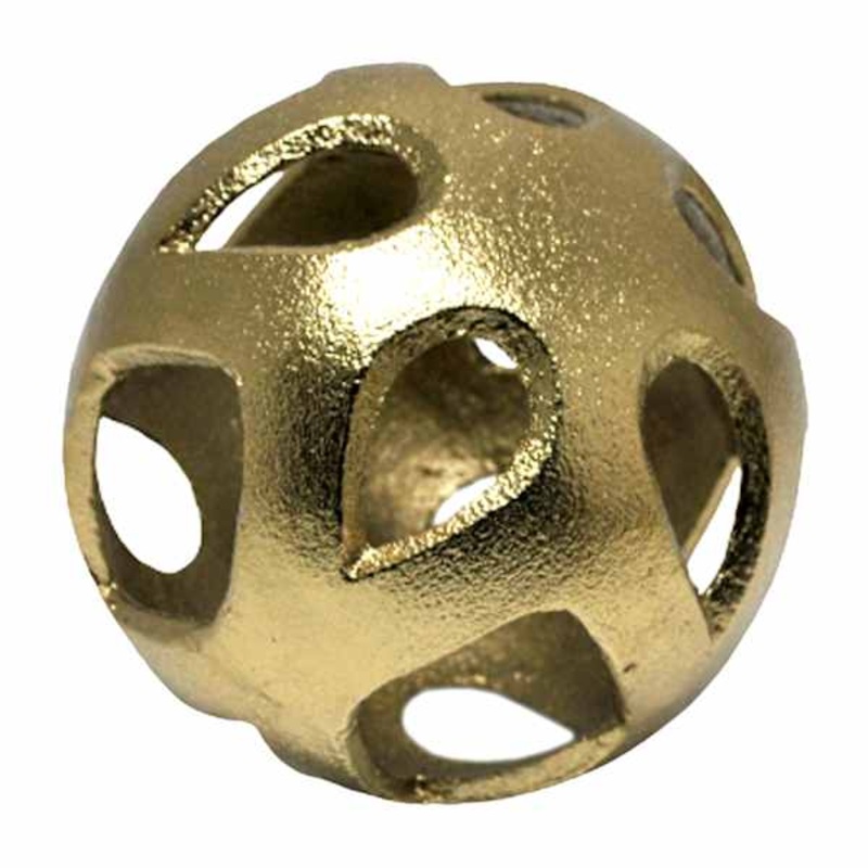 Metallic Golden Cutout Ball, 4″