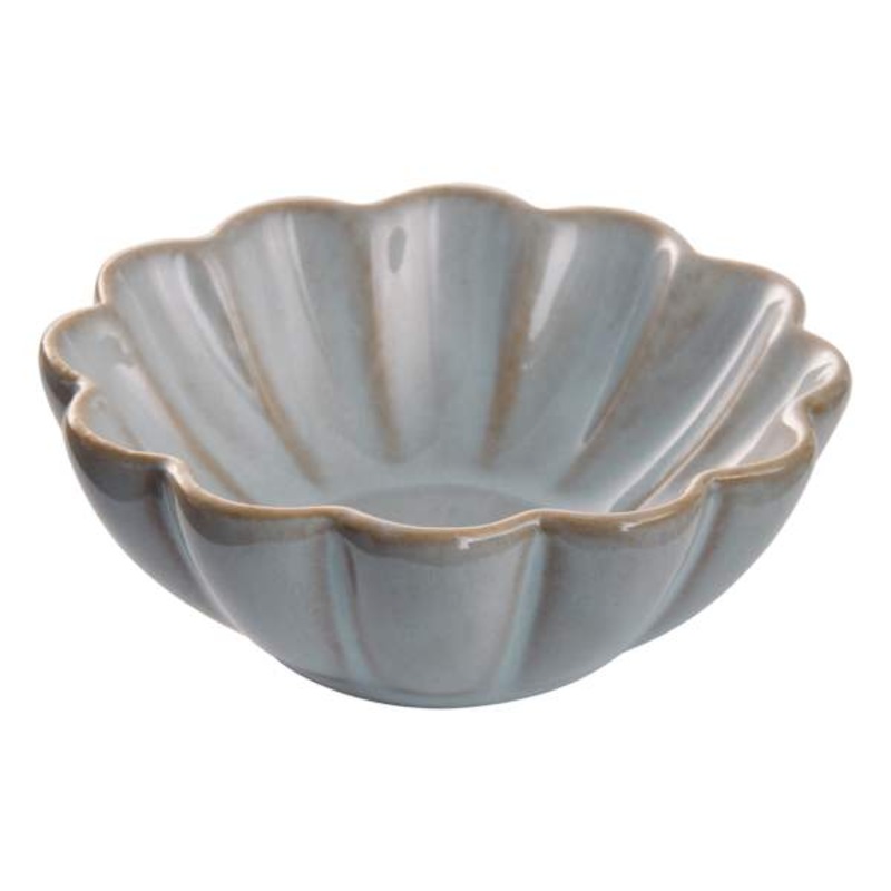 White Ceramic Flower Trinket Bowl, 4×2