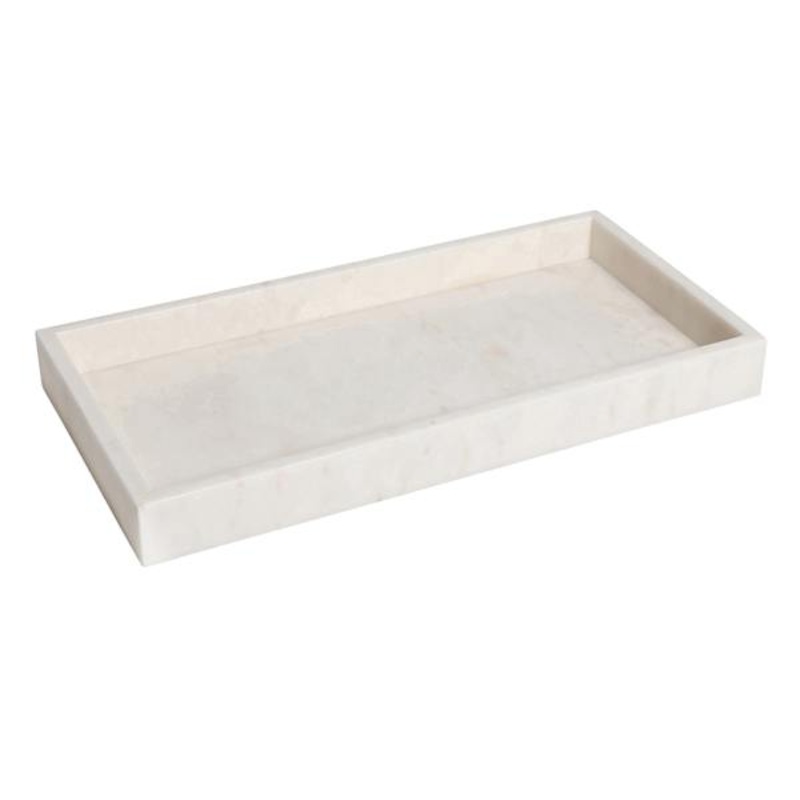 White Marble Decorative Tray, 14.5×7