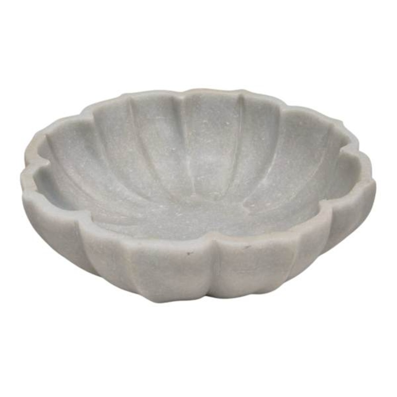 White Marble Lotus Bowl, 10×3