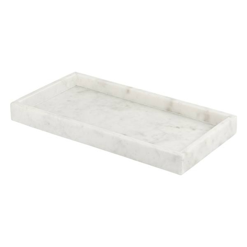 White Marbled Tray, 15×7