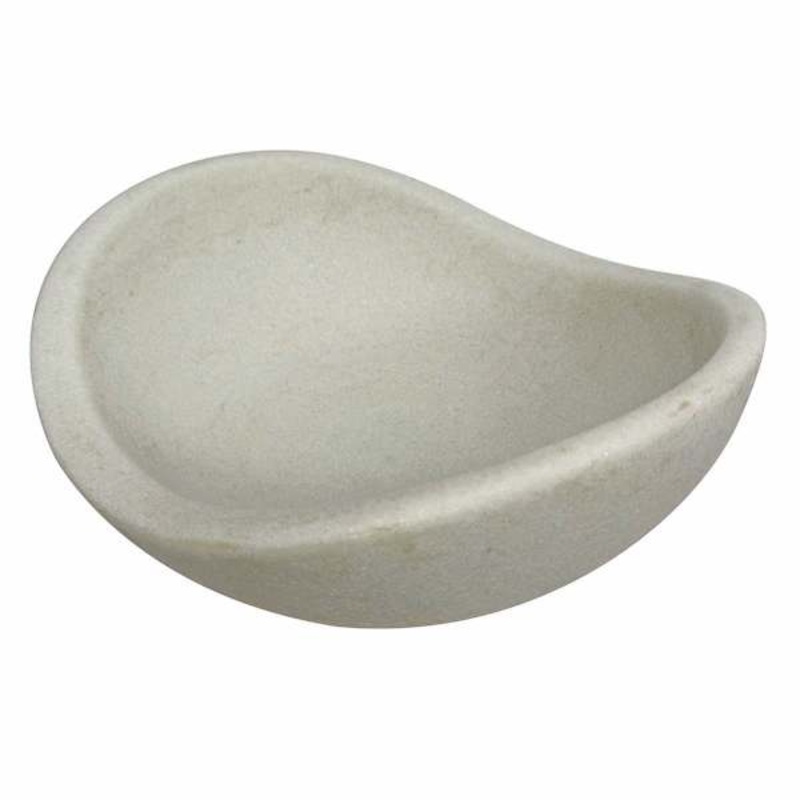 White Resin Bowl, 11″