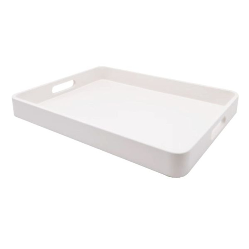 White Wood Decorative Tray, 14×10