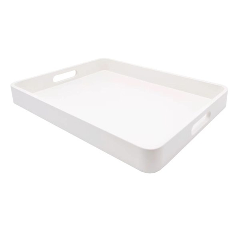 White Wood Decorative Tray, 16×12