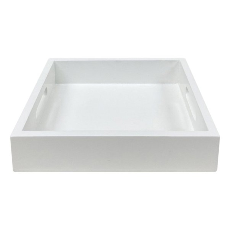 White Wood Decorative Tray, 7″