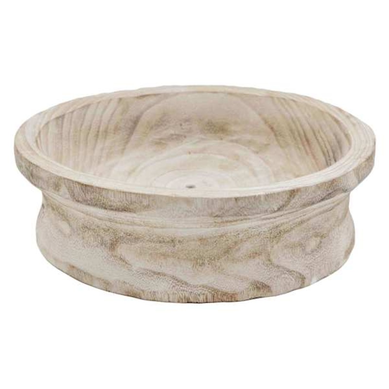 Whitewashed Wood Tray, 14″