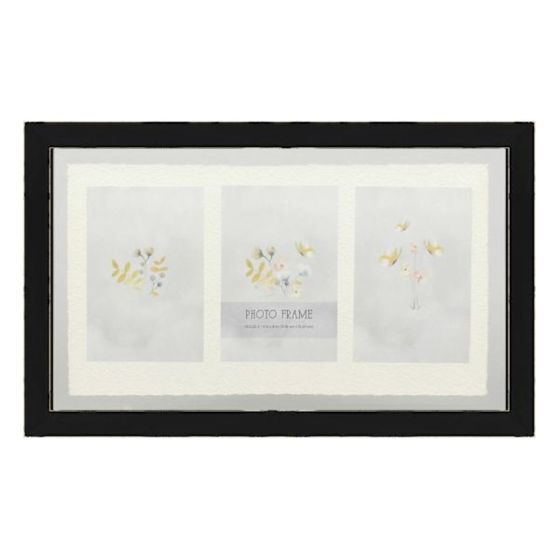 3-Opening Floating Tabletop Picture Frame, 4×6