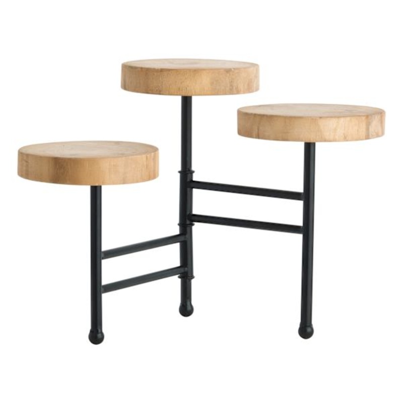 3-Piece Round Wooden Riser, 12″