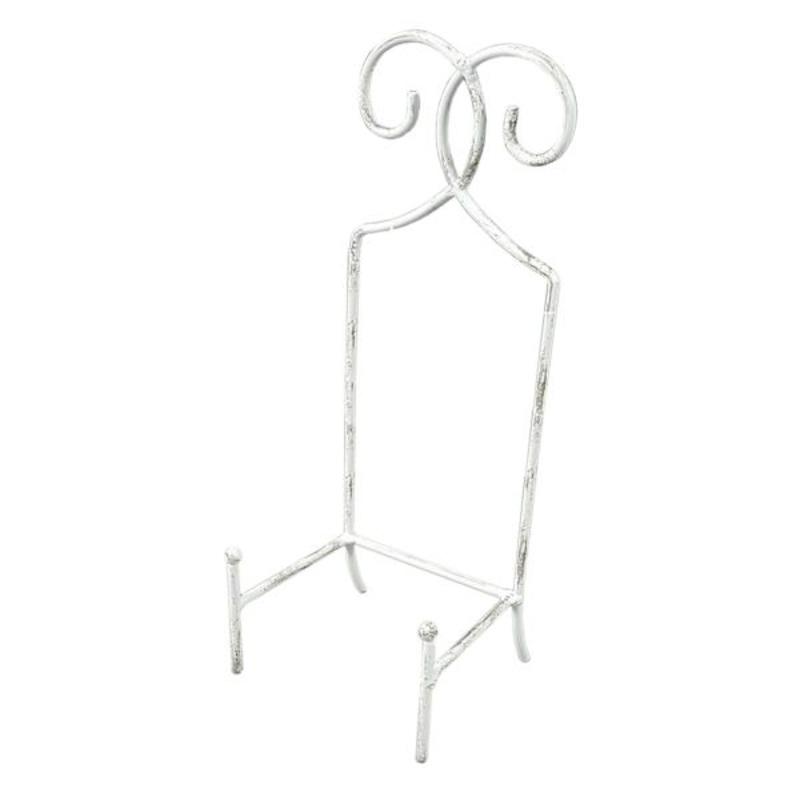 Antique White Square Metal Easel, 4×12