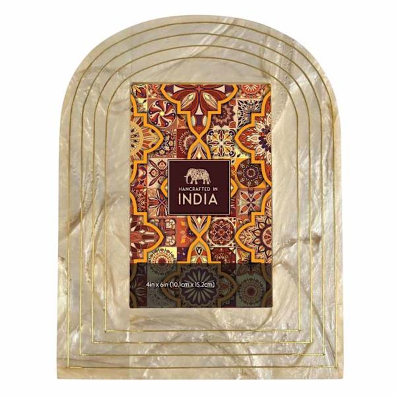 Arched Brass Tabletop Picture Frame, 4×6