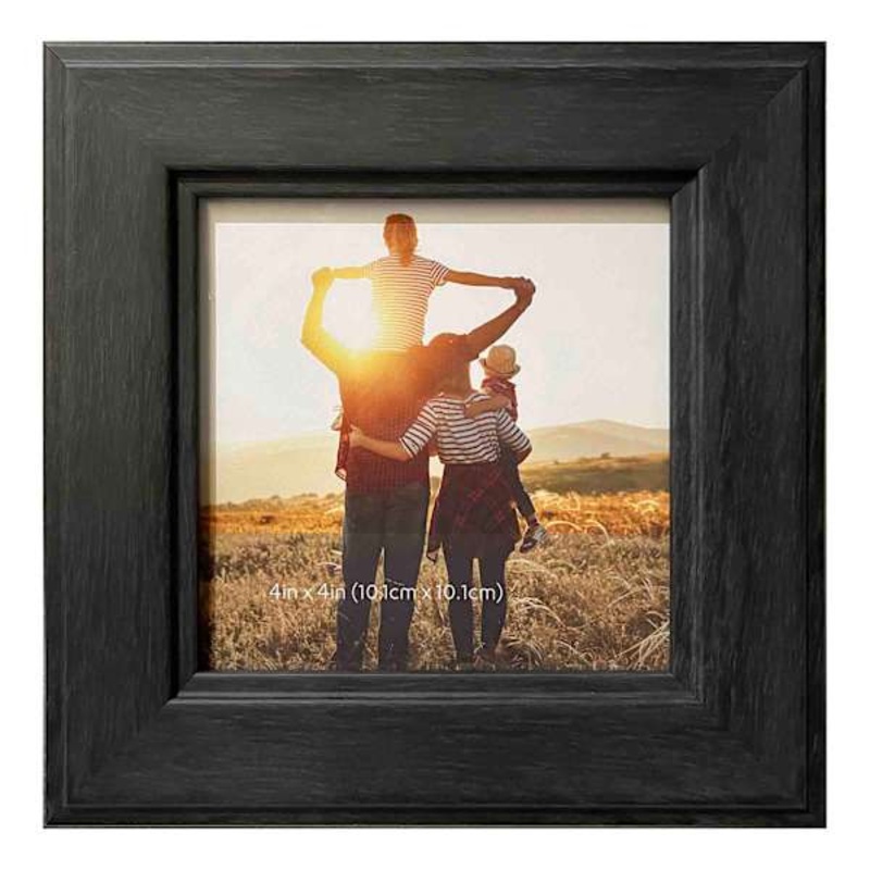 Barnwood Black Tabletop Picture Frame, 4×4